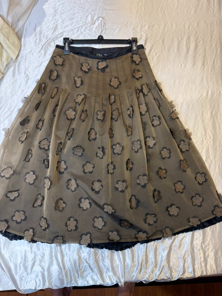 Covelo Clothing Inc. Floral Appliqu A-Line Skirt Size 8 (Nwt)